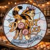 Donut Cat Stained Glass Suncatcher, Whimsical Cat Lover Kitchen Decor