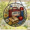 Labor Day Picnic Suncatcher, Patriotic Lunch Window Decor, Summer Holiday Gift, Kitchen Breakfast Nook Decor, Labor Day Decor